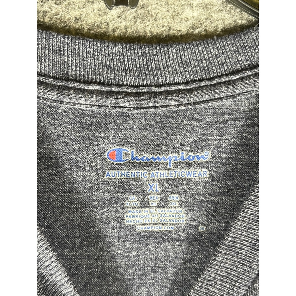 Champion Mens Michigan Wolverines Block M T-Shirt XL Navy Blue Heathered Tee - Picture 3 of 8